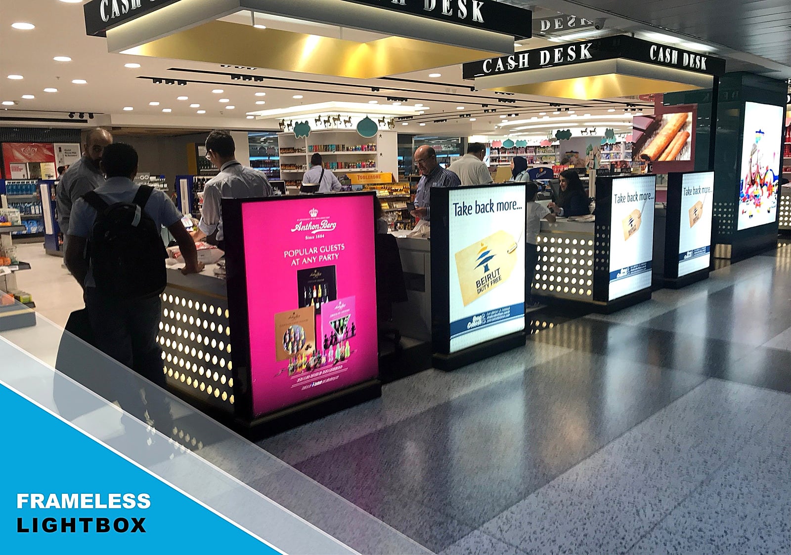 Duty Free — Frameless Lightboxes